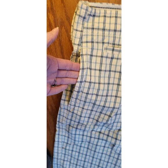 American Eagle Outfitters Shorts Men Size 32 Plaid Multi-Color Blue & Ivory - Picture 11 of 16